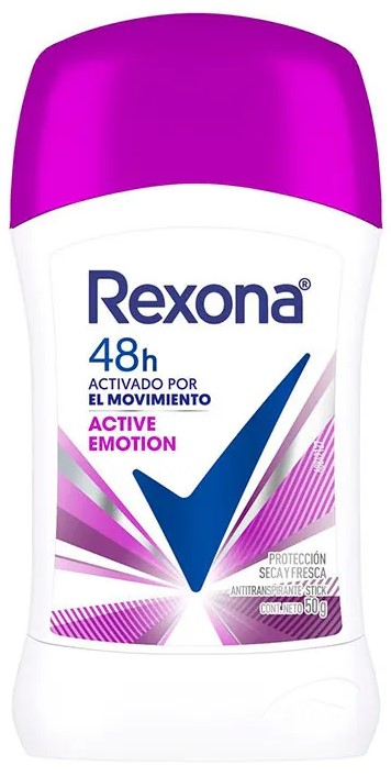 REXONA BARRA ACTIVE EMOTION 50gr x12