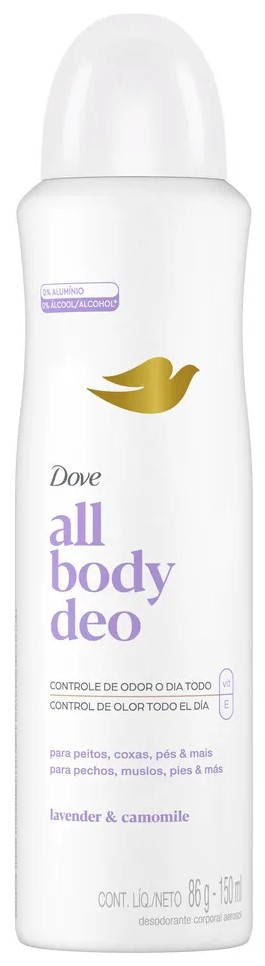 DOVE DEO MUJER ALL BODY LAVENDER 150ml x12