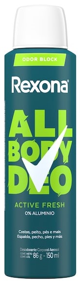 REXONA DEO HOMBRE ALL BODY ACTIVE FRESH 150ml x12