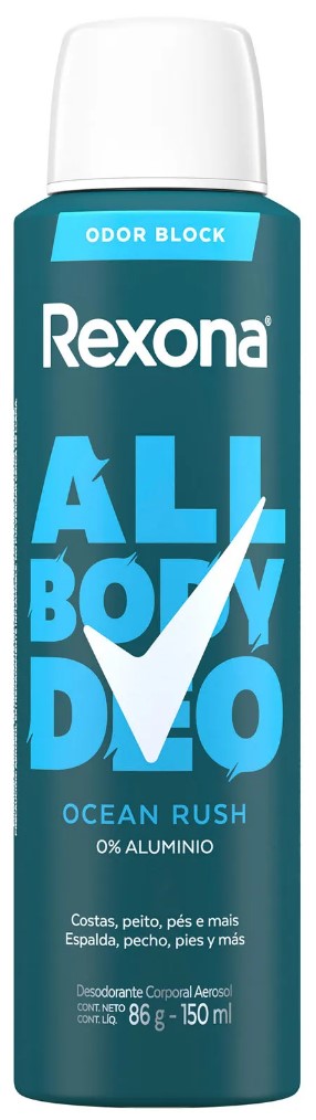 REXONA DEO HOMBRE ALL BODY OCEAN RUSH 150ml x12