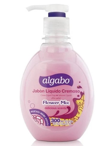 ALGABO JABON LIQUIDO C/PIC FLOWER 300ml x12