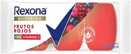 REXONA JABON GLICERINA FRUTOS ROJOS x3 90gr x36
