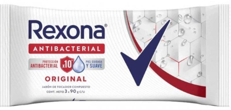 REXONA JABON ANTIBACTERIAL ORIGINAL x3 90gr x36