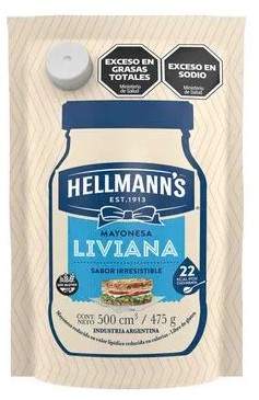 HELLMANS MAYONESA LIVIANA DP 475gr x15