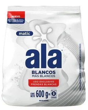 ALA EN POLVO MATIC BLANCOS MAS BLANCOS 600gr x24
