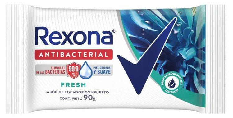 REXONA JABON ANTIBACTERIAL FRESH 90gr x108