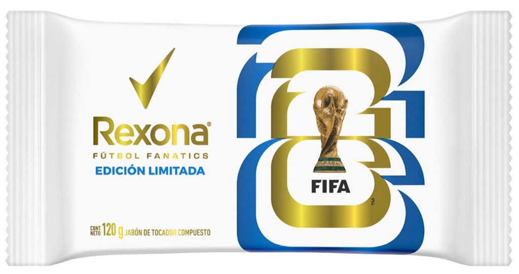 REXONA JABON FUTBOL FANATICS COPA DEL MUNDO 120gr x72