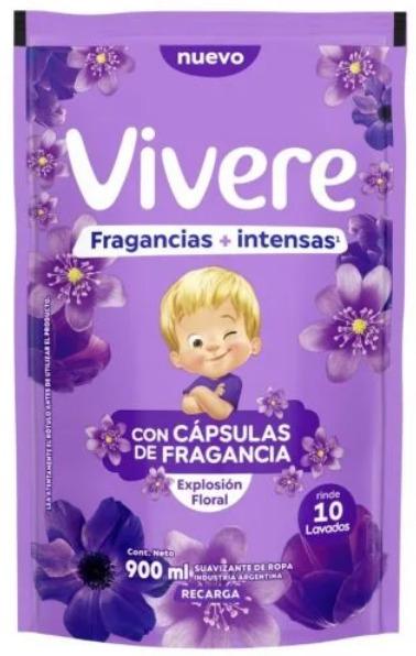 VIVERE SUAVIZANTE MAS INTENSO EXP FLORAL DP 900ml x12