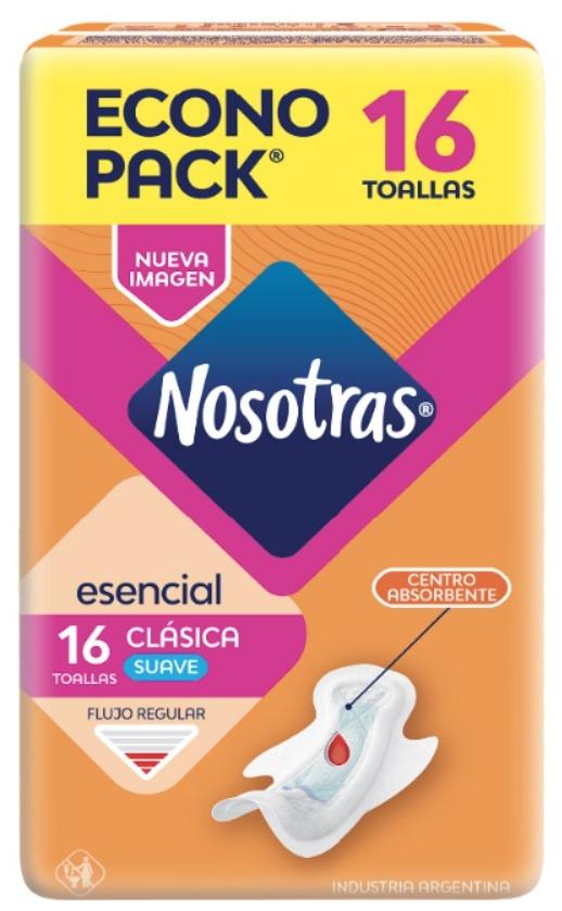 NOSOTRAS TOALLA CLASICA ESENCIAL  SUAVE CURV 16u x15