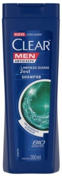 CLEAR MEN SH 2EN1 LIMPIEZA DIARIA 200ml x12