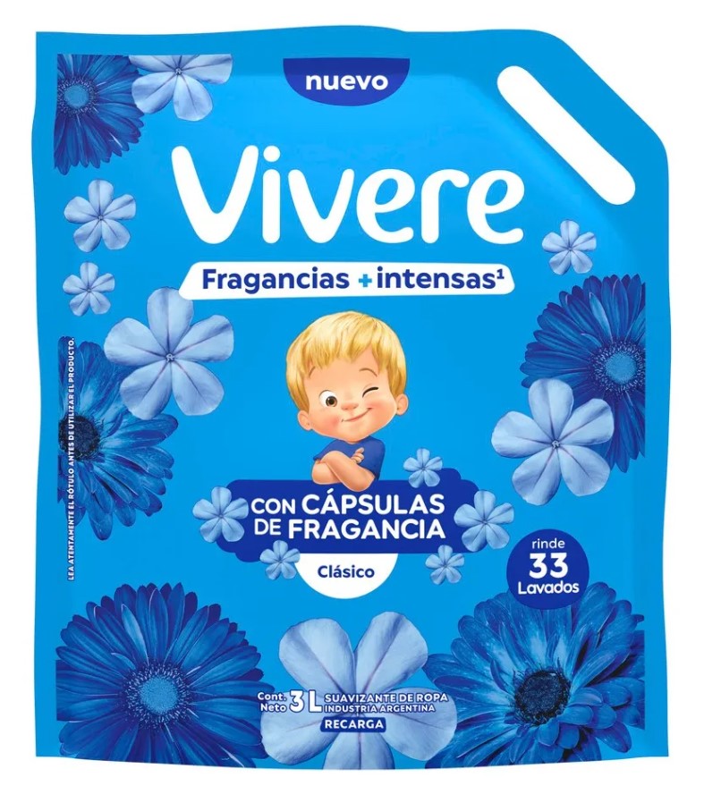 VIVERE SUAVIZANTE MAS INTENSO CLASICO DP 3L x4
