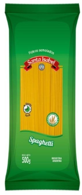 SANTA ISABEL FIDEOS SPAGUETTI 500gr x20