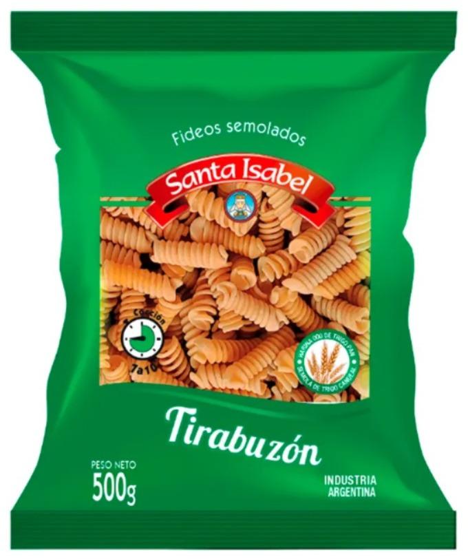SANTA ISABEL FIDEOS TIRABUZON 500gr x12