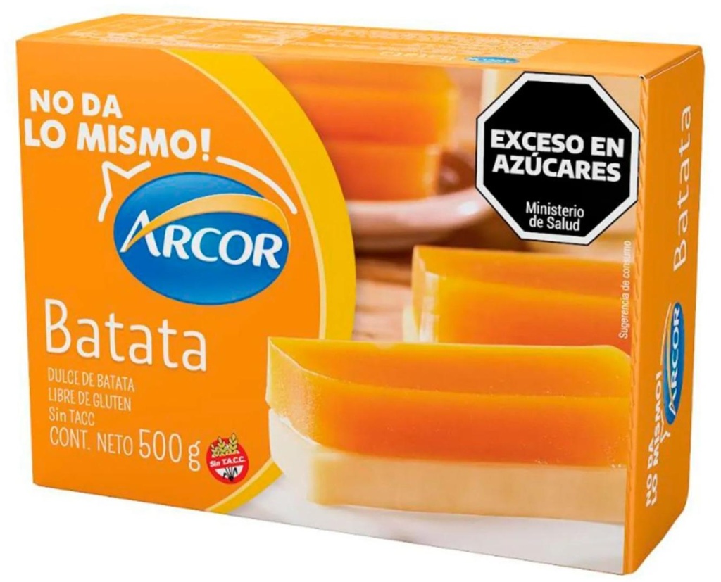 ARCOR DULCE DE BATATA ESTUCHE 500gr x12