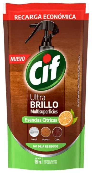 CIF LUSTRAMUEBLES UL BRILLO CITRUS DP 380ml x15