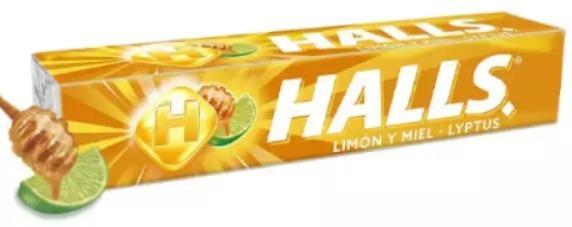 DISPLAY HALLS MIEL LIMON x12 25,6gr x1 (30/B)