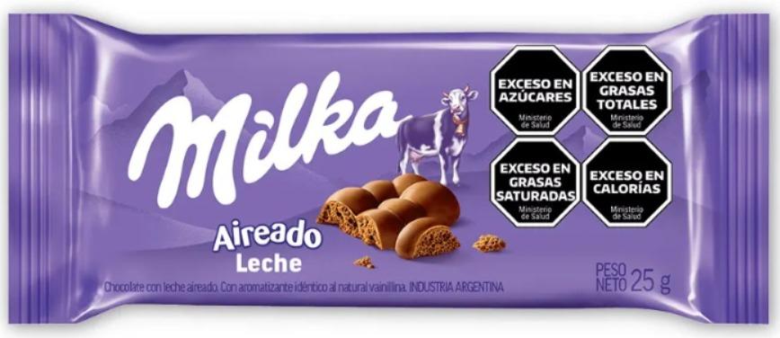 DISPLAY MILKA AIREADO LECHE 16u 25gr (12/B)