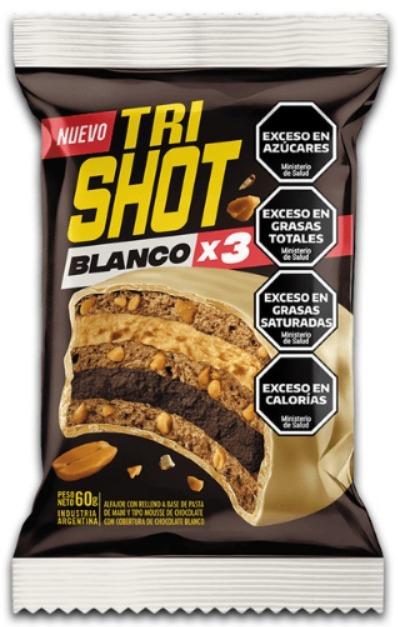 SHOT ALFAJOR TRIPLE BLANCO 60gr x36