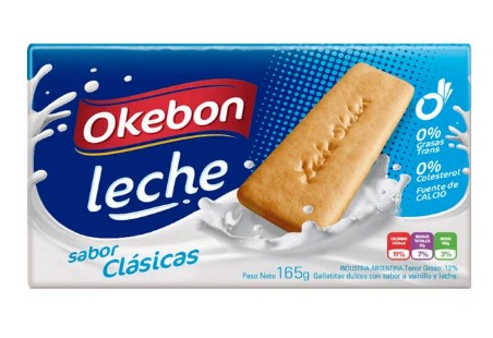OKEBON GALLETITAS LECHE 165gr x24