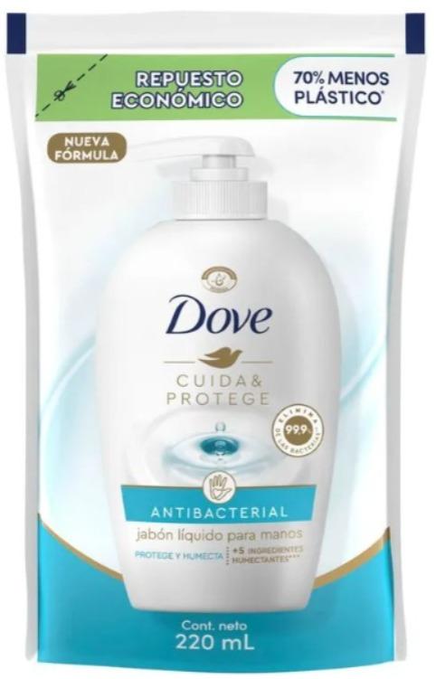 DOVE JABON LIQUIDO CUIDA Y PROTEGE ANTIB 220ml x12