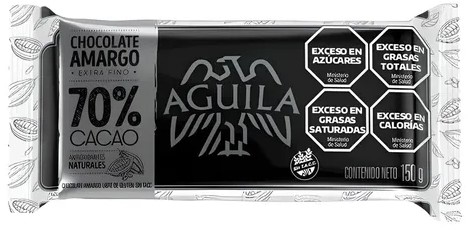 DISPLAY AGUILA CHOCOLATE 70% CACAO x15 150gr (B/4)