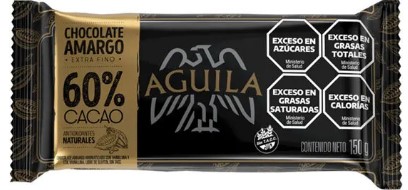 DISPLAY AGUILA CHOCOLATE 60% CACAO x15 150gr (B/4)