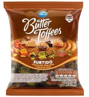 BUTTER TOFFEES CARAMELOS SURTIDOS 80gr x48