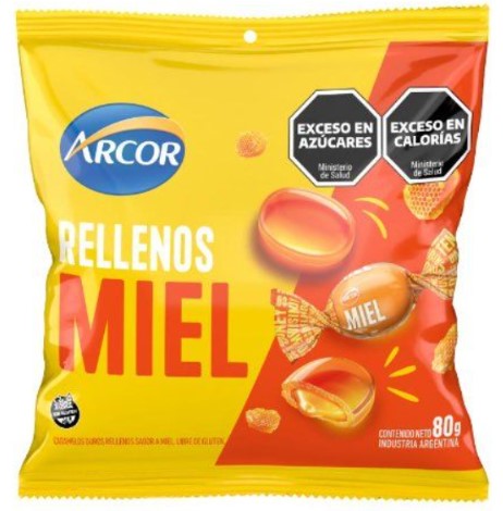 ARCOR CARAMELO RELLENO MIEL 80gr x48