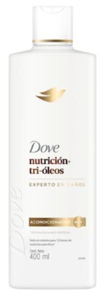 DOVE AC NUTRICION TRI OLEOS 400ml x12