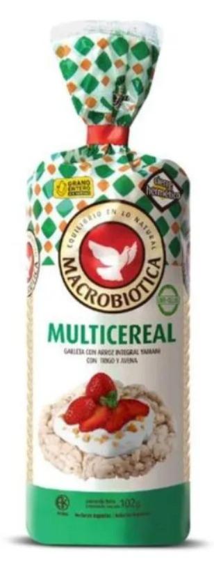 MACROBIOTICA GALLETA ARROZ MULTICEREAL 102gr x12