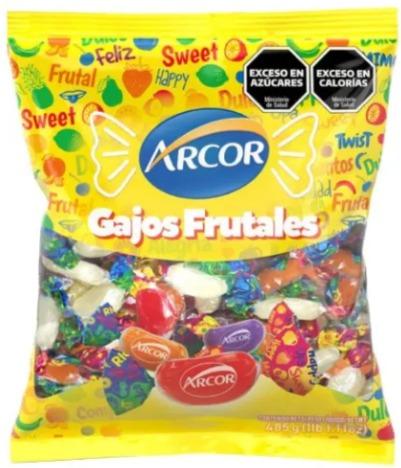 ARCOR CARAMELOS GAJOS FRUTALES 485gr x12