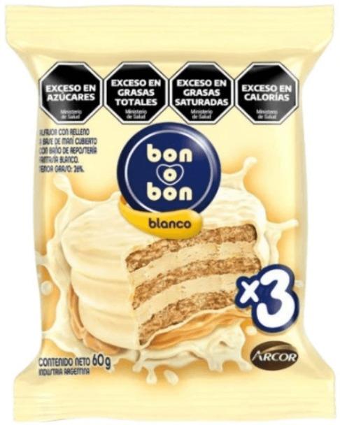 BON O BON ALFAJOR TRIPLE BLANCO 60g x21u
