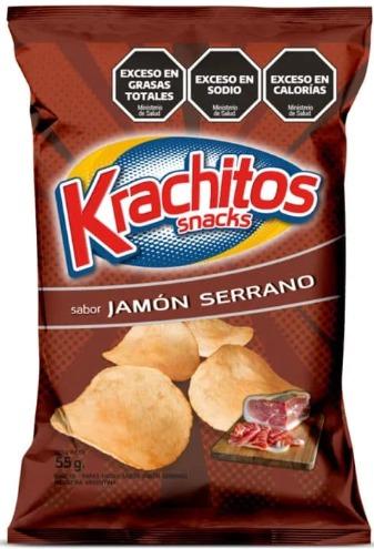 KRACHITOS PAPAS FRITAS SABOR JAMON 55gr x24