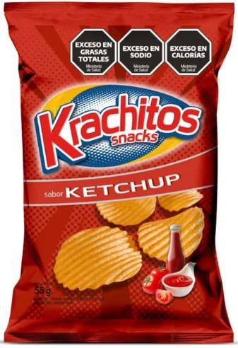 KRACHITOS PAPAS FRITAS CORTE AMERICANO SABOR KETCHUP 55gr x24