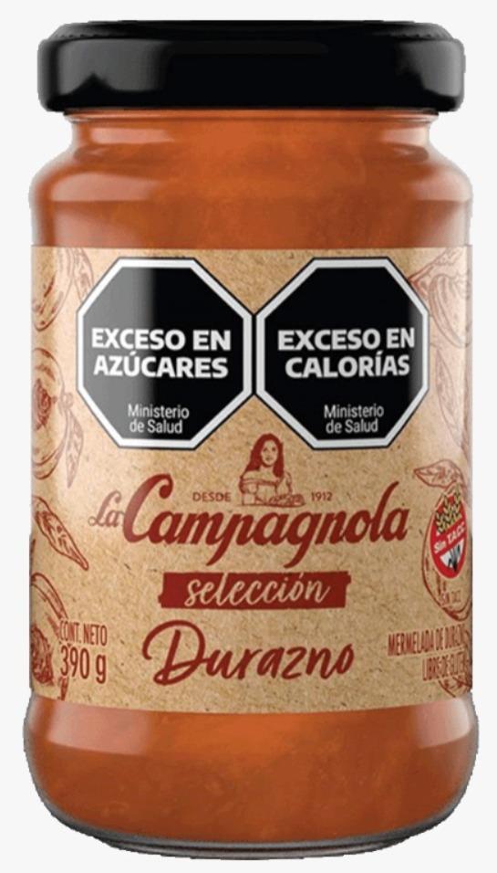 LA CAMPAGNOLA MERMELADA SELECCION DURAZNO 390gr x12