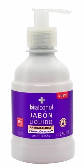 BIALCOHOL JABON ANTIB EXT PROTECCION 250ML 12U