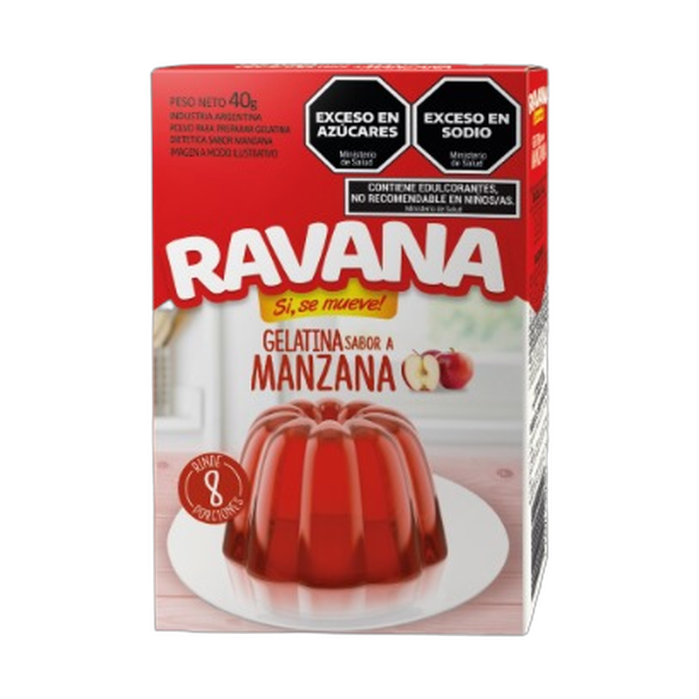 RAVANA GELATINA MANZANA 40gr x12