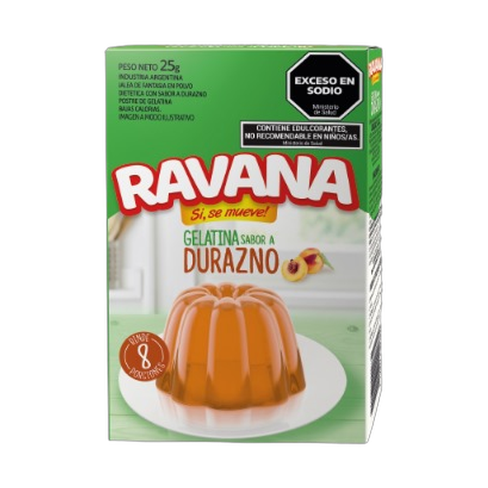 RAVANA GELATINA DIET DURAZNO 25gr x12