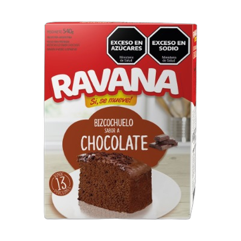 RAVANA BIZCOCHUELO CHOCOLATE 540gr x6