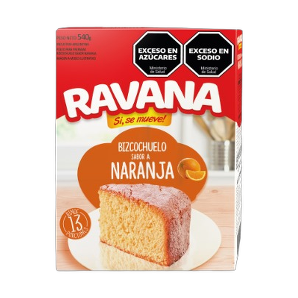 RAVANA BIZCOCHUELO NARANJA 540gr x6