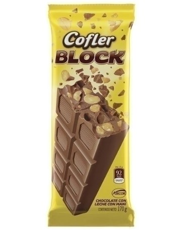 [2184] UNIDAD COFLER CHOCOLATE  BLOCK x1 170gr (B/64)