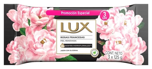 [3101] LUX JABON ROSAS FRANCESAS X3 120gr x24