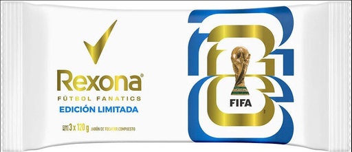[3198] REXONA JABON COPA DEL MUNDO x3 120gr x24