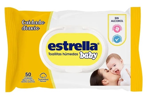 [3441] ESTRELLA BABY TOALLITAS HUM C DIARIO 50u X18