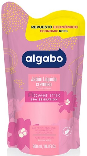 [3552] ALGABO JABON LIQUIDO FLOWER DP 300ml x12