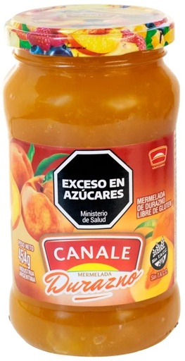 [3596] CANALE MERMELADA FRASCO DURAZNO 454gr x12