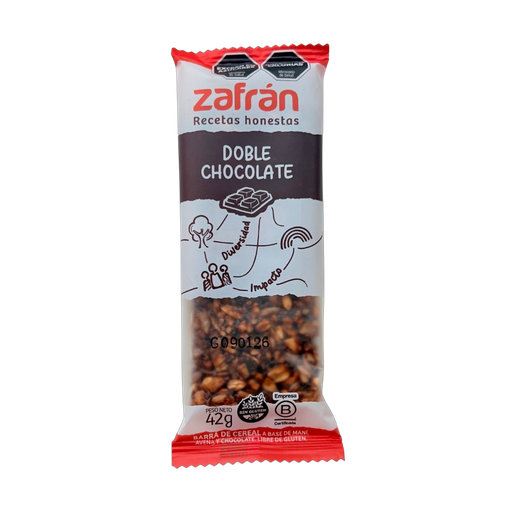 [3728] DISPLAY ZAFRAN BARR DOBLE CHOCOLATE 42g x12 (B/8)