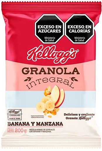 [3729] KELLOGG GRANOLA BANANA/MANZANA 200gr x24