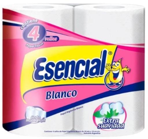 [4285] ESENCIAL PAPEL HIG BLANCO 4x30mt x12