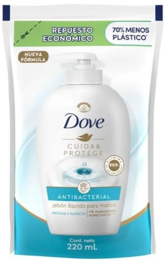 [4390] DOVE JABON LIQUIDO CUIDA Y PROTEGE ANTIB 220ml x12